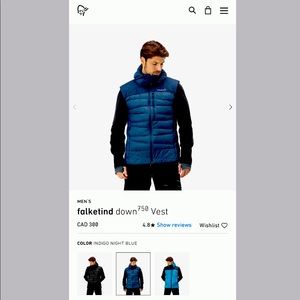 Norrøna falketind down750 Vest